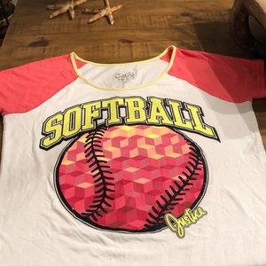 Girls softball tee
